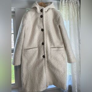 a new day Cream Hooded Coat